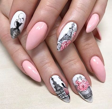 Eiffel Tower Nails, Paris Nails, Be More Attractive, Nail Drawing, Sweater Nails, Best Nail Art Designs, New Year's Nails, Beautiful Nail Designs, Manicure At Home