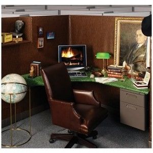 10 Most Tricked-Out Office Cubicles Office Cubicle Decor Ideas, Office Cubicle Decorating Ideas, Cube Decor, Office Cube, Cubicle Design, Cubicle Makeover, Cubicle Decor Office, Work Cubicle, Small Home Offices