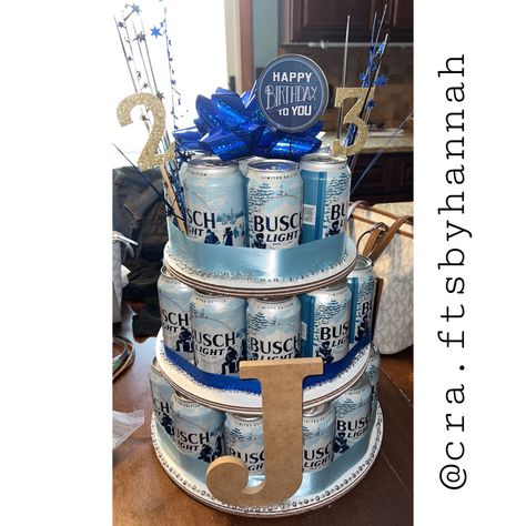 Diy Busch Light Cake, Light Cake, Busch Light, Beer Cake, Light Cakes, Light Beer, Happy Birthday, Beer, Cake