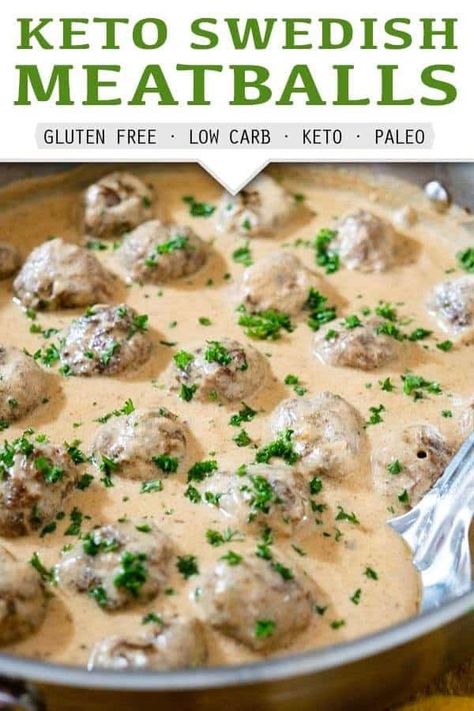 Healthy Swedish Meatballs, Recipe For Swedish Meatballs, Keto Swedish Meatballs, Ikea Meatballs, Recipes Using Ground Beef, Meatball Dinner, Low Carb Meatballs, Low Fat Low Carb, Low Carb Low Fat Recipes