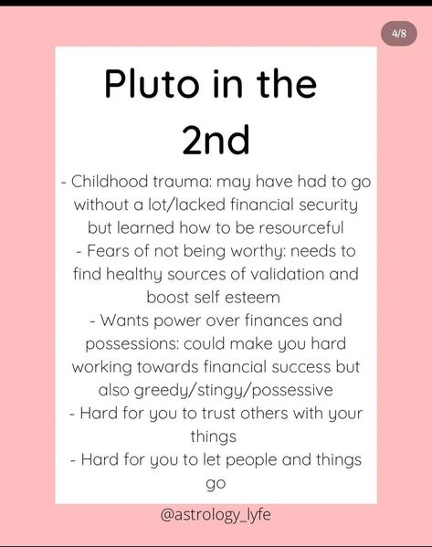 Pluto In Houses, Scorpio 2nd House, Pluto In 2nd House, Pluto Second House, Pluto 2nd House, Pluto First House, 2nd House Astrology, Astrology Basics, Meditative Space