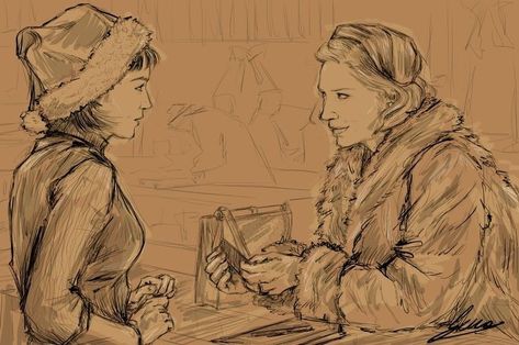 Carol Art Movie, Carol Movie Art, Carol Movie Aesthetic, Carol Drawing, Sappho Art, Carol Fanart, The Price Of Salt, Carol Movie, Cate Blanchett Carol