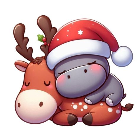 Hippopotamus, Graphic Resources, Christmas