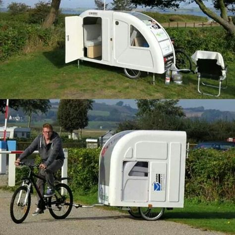 Bicycle Camper, Bil Camping, Zelt Camping, Foldable Bicycle, Auto Camping, Bicycle Camping, Velo Cargo, Tiny Camper, Bicycle Trailer