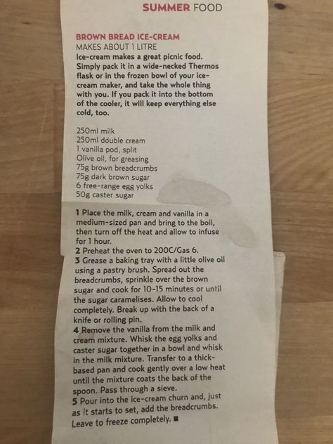 Brown Bread ice cream Brown Bread Ice Cream, Bread Ice Cream, Granitas, Blue Peter, Brown Bread, Thermos Flask, Picnic Food, Ice Creams, Ice Cream Maker