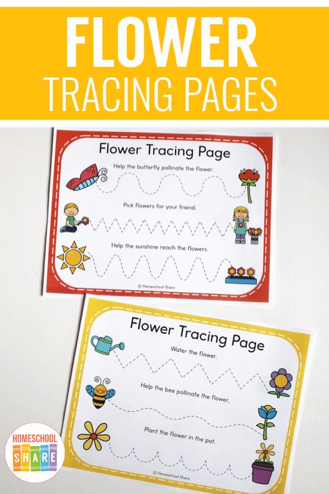 Flower Theme Preschool Activities, Flower Tracing, Tracing Lines Worksheets, Language Activities Preschool, Trace The Lines, Writing Activities For Preschoolers, Preschool Garden, Tracing Lines, Teacher Board