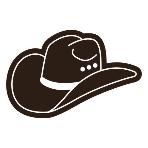 Cowboy hat profile cut out PNG Design Cowboy Hat Svg Free, Cowboy Hat Outline, Cowboy Hat Illustration, Snowman Board, Cowboy Hat Svg, Cowboy Tattoos, Santa Cecilia, Minimalist Icons, Cowboy Art