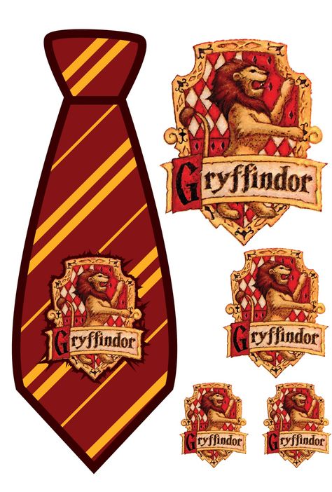 eLemonade: Harry Potter Gryffindor Tie print out Gryffindor Tie, Harry Potter Tie, Tie Template, Imprimibles Harry Potter, Cumpleaños Harry Potter, Harry Potter Bday, Gryffindor House, Harry Potter Classroom, Harry Potter Printables