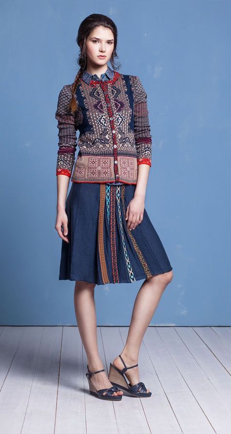 Ivko Woman, Art Knitting, Kids Couture, Knitwear Fashion, Fair Isle Sweater, High Class, Knit Outfit, Mode Inspiration, Knit Skirt