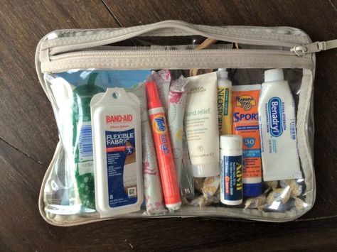 For the prepared mom, creating a simple toss-and-go kit of travel size items can be a life saver. See what's in my essential kit for every mom's purse here Mom Purses, Travel Size Items, Purse Essentials, Camping Area, Emergency Prepping, Baby Organization, Purse Organization, Mommy Life, Emergency Kit