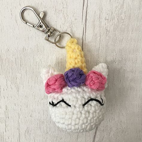 The 25 Coolest Crochet Unicorn Patterns Unicorn Crochet Keychain Pattern Free, Crochet Unicorn Keychain Free Pattern, Mini Crochet Unicorn, Unicorn Keychain, Crochet Unicorn Keychain, Mini Unicorn Crochet Pattern Free, Unicorn Crochet, Unicorn Crochet Pattern Free, Crochet Key Cover