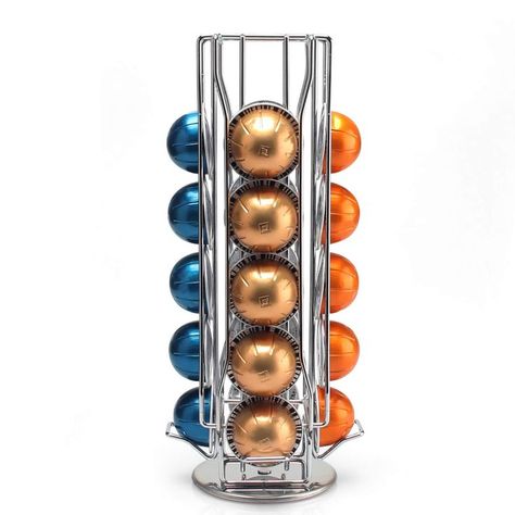 Bluepeak Nespresso Carousel - Holds 20 Vertuoline Capsules - Nespresso Pods Holder - Coffee Pod Storage and Dispenser Organiz Vertuo Nespresso, Nespresso Pod Holder, Pod Storage, Nespresso Vertuo, Coffee Pod Storage, Sugar Storage, Nespresso Pods, Coffee Pod Holder, Coffee Mate