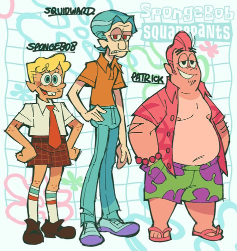 Human Spongebob Characters, Spongebob As A Human, Spongebob Human Fanart, Spongebob Oc, Human Spongebob, Spongebob Human, Spongebob Fanart, Spongebob Drawings, Scooby Doo Mystery Incorporated