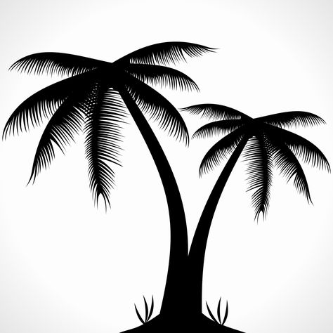 Palm Tree Logo Images - ClipArt Best - ClipArt Best Double Palm Tree Tattoo, Coconut Tree Drawing, Palm Tree Clip Art, Palm Background, Artistic Tree, Palm Tree Drawing, Palm Tree Vector, Tree Outline, Silhouette Pictures