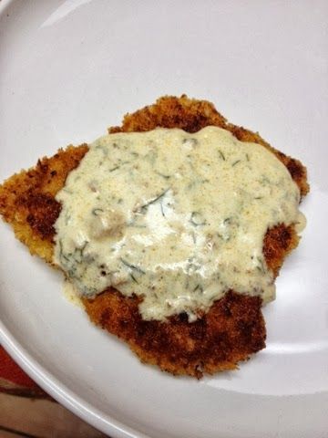 Pork Schnitzel with Dill Cream Sauce the sauce was amazing! Pork Snitzel, Pork Schnitzel Recipe, Dill Cream Sauce, German Food Authentic, Eggs Florentine, Schnitzel Recipes, Pork Sauce, Pork Schnitzel, Dill Sauce