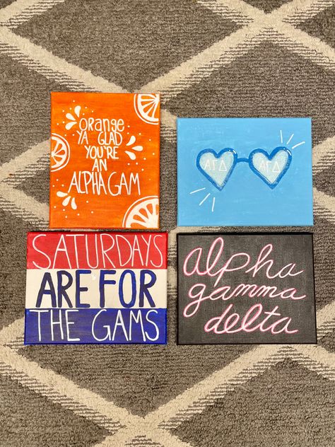 Alpha Gam Paintings, Gamma Phi Beta Canvas Paintings, Alpha Gamma Delta Canvas, Agd Canvas, Adpi Canvases, Alpha Delta Pi Canvas, Delta Zeta Canvas, Zeta Canvas, Delta Gamma Canvas