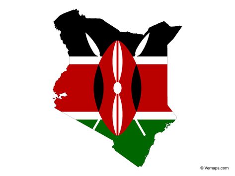 Flag Map of Kenya | Free Vector Maps Kenya Flag Art, Kenyan Flag Art, Kenyan Flag Wallpaper, Map Of Kenya, Sofia The First Cartoon, Kenya Map, Kenya Art, Kenyan Flag, African Textiles Patterns