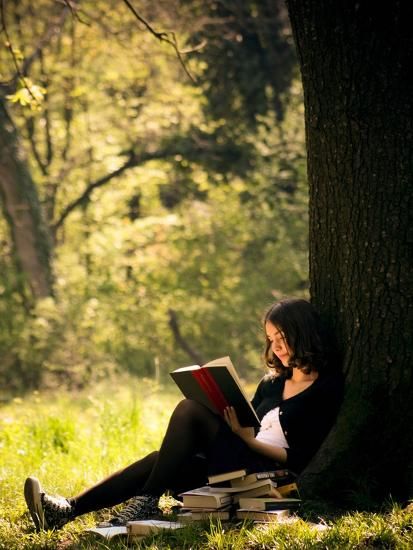 Reading A Book, A Tree, A Book, Reading