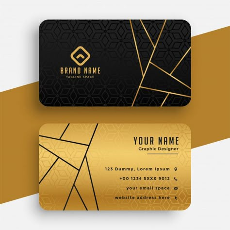 Black and gold luxury vip business card ... | Free Vector #Freepik #freevector #freebusiness-card #freebusiness #freegold #freecard Elegant Business Cards Design, Yellow Business Card, Business Card Template Psd, Visit Card, Floral Business Cards, Graphic Design Business Card, Gold Business Card, Premium Business Cards, Professional Business Cards Templates