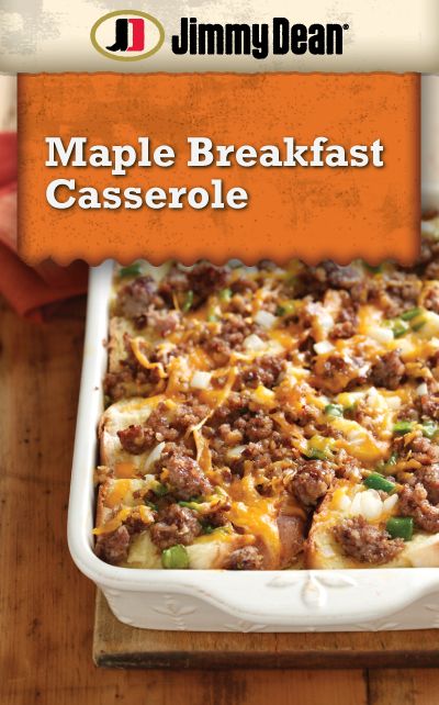 Breakfast lovers will celebrate this sweet and savory #recipe, made with Jimmy Dean Maple Pork Sausage, eggs and cheese and served with warm maple syrup. Maple Pork Sausage Recipes, Maple Sausage Recipes Breakfast, Jimmy Dean Maple Sausage Recipes, Maple Sausage Recipes Dinner, Maple Breakfast Sausage Recipes, Maple Sausage Recipes, Jimmy Dean Breakfast Casserole, Recipes With Maple Sausage, Maple Breakfast