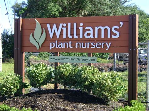 Cool Nursery Sign Farm Signage, Cool Nursery, Garden Signage, School Signage, Road Signage, Driveway Entrance Landscaping, Business Signs Outdoor, Entrance Signage, Park Signage