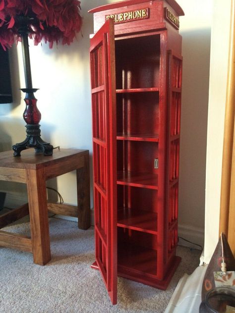 Retro Style London Telephone box - Cd Dvd storage cabinet Solid Wood Handmade | eBay Dvd Storage Cabinet, Cd Dvd Storage, Dvd Storage, Telephone Box, Handmade Sign, Cd Dvd, Things To Buy, Garden Furniture, Retro Style