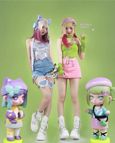 Peony Aesthetic, Y2k Outfits Aesthetic, Y2k Girl, Street Outfits, Harajuku Girls, Aesthetic Streetwear, Kawaii Cosplay, Fashion Vocabulary, Fairy Grunge