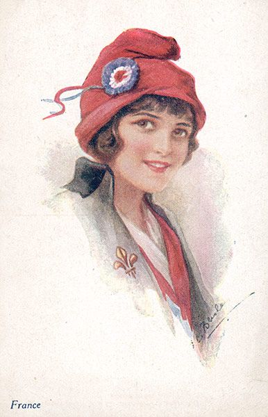 Bonnet Rouge- A red cap worn during the French Revolution to symbolize unity amongst the plebeians and their sympathizers.  These hats have become synonymous of the French Revolution, though they were used as a symbol of freedom from tyranny long before the Revolution. Worn by the Sans Culotte. French Revolution Fashion, Sans Culottes, Postal Vintage, The French Revolution, French History, Red Cap, French Revolution, European History, Mesopotamia