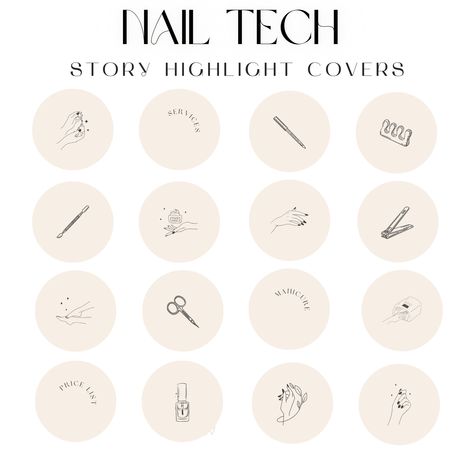 Highlight Instagram Icons Nails, Minimalist Highlight, Icon Instagram Highlight, Ig Highlight Covers, Nude Color Palette, Medium Highlights, Ig Highlight, Instagram Highlight Cover, Icon Instagram