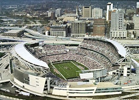 Paycor Stadium, previously known as Paul Brown Stadium, is an outdoor football stadium in Cincinnati, Ohio. It is the home venue of the Cincinnati Bengals of the National Football League and opened on August 19, 2000. -- Wikipedia Paycor Stadium, Paul Brown Stadium, Paul Brown, Football Stadium, Football Stadiums, Cincinnati Ohio, August 19, Cincinnati Bengals, National Football League