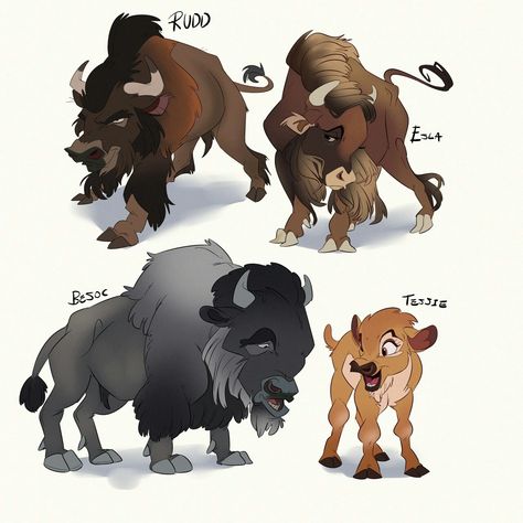 Ibex Goat Drawing, Bison Character Design, Bison Cartoon, Sick Drawings, Bison Art, Warrior Cats Art, Cow Art, Animal Sketches, Arte Animal