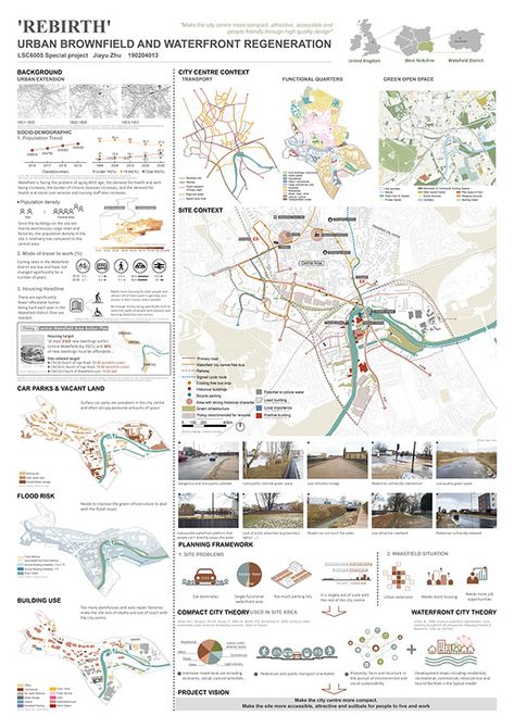 URBAN BROWNFIELD AND WATERFRONT REGENERATION on Behance Landscape Architecture Presentation, Tactical Urbanism, Urban Mapping, Site Analysis Architecture, Architecture Design Presentation, Mises En Page Design Graphique, Urban Concept, Urban Design Diagram, Urban Analysis