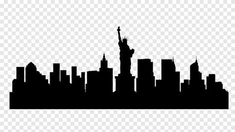 New York City Silhouette, New York City Skyline Silhouette, Detroit City Skyline, Gotham City Skyline, Fame Ideas, Silhouette Animals, Cityscape Silhouette, Virtual City, Buildings Artwork