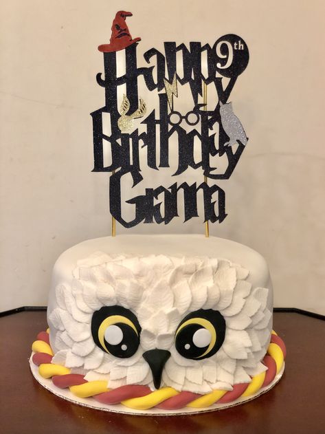 Harry Potter Dort, Torte Harry Potter, Tort Harry Potter, Gateau Harry Potter, Harry Potter Snacks, Owl Cake Birthday, Birthday Cake Inspiration, Dobby Harry, Hedwig Owl