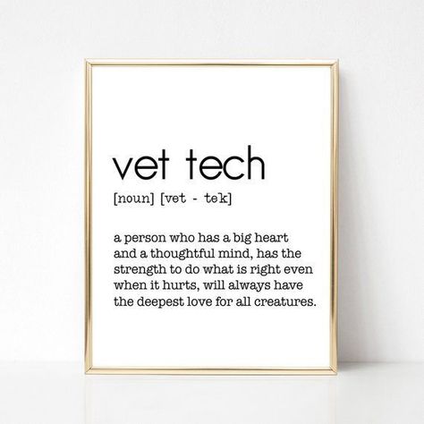 Vet Tech, Veterinary Technician Gift, Wall Art, Office Art, Home Decor, Printable Definition, Birthday Present for Friend, Secret Santa… Veterinary Technician Humor, Veterinary Technician Quotes, Vet Tech Quotes, Veterinary Technician Student, Birthday Present For Friend, Vet Tech Scrubs, Veterinary Technician Week, Vet Office Decor, Veterinary Technician Gifts