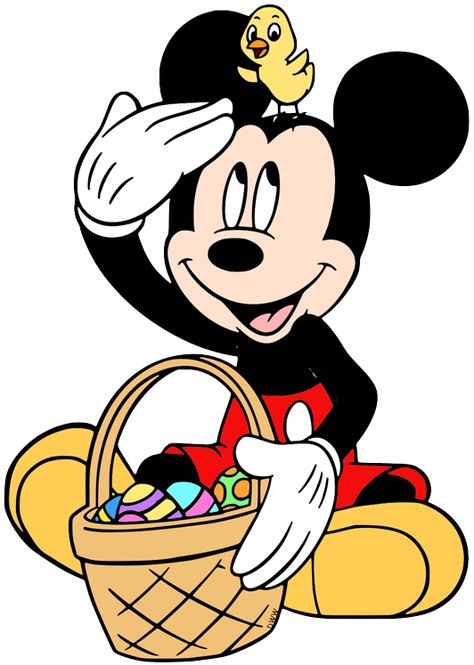 Easter Mickey Mouse, Easter Characters, Easter Disney, Mickey Easter, Easter Clip Art, Mickey Mouse Crafts, The Disney Princesses, Disney Clipart, Walt Disney Characters