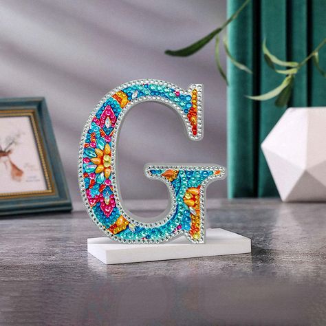 PRICES MAY VARY. [ UNIQUE GIFTS ] --- This exquisite wood craft letters diamond art kits is an unforgettable gift choice. It combines the warmth of wood with the sparkle of diamonds, making it suitable for birthdays, wedding anniversaries, or holidays. You can choose the initial of the recipient's name or combine multiple letters to express a special meaning. Every time they see it, the recipient will be reminded of your affection and well wishes. [ HIGH QUALITY ] --- Diamond art wooden letters Wooden Initial Letters Wall Decor, Letters For Wall Decor, Letters Wall Decor, Craft Letters, Letters For Wall, Art Kits For Adults, Painting Stickers, Diamond Art Kits, Home Wedding Party