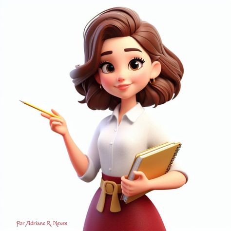 Teacher Pictures Cartoon, Teacher Profile Picture, Teacher Cartoon Character Animation, Chibi Teacher, Teacher Cartoon Character, Teacher Character, Animated Teacher, Save Water Poster, Teacher Picture