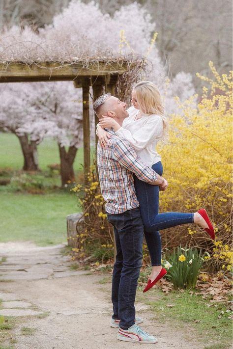 Dreamy Castle, Romantic Wedding Venue, Spring Engagement Photos, Engagement Photo Shoot, Newly Engaged Couple, Spring Engagement, Botanic Gardens, The Castle, Engagement Photoshoot