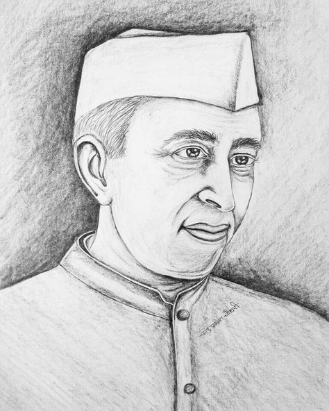 Jawaharlal Nehru Drawing With Children, Nehru Photos, Step By Step Sketches, Kgf Photos Hd, Mother Painting, Scorpio Art, Jawaharlal Nehru, Pencil Drawing Images, People Faces