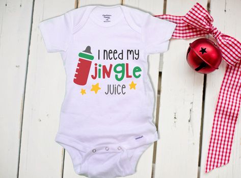 Excited to share the latest addition to my #etsy shop: I Need My Jingle Juice Christmas Onesie ®, I Need my Jingle Juice Christmas Bodysuit, Funny Christmas Onesie®, Newborn Onesie®