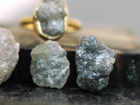 Rough Diamond Ring Raw Diamond Stone, Rough Diamond Engagement Ring, Diamonds Are Forever, Raw Diamond Engagement Rings, Rough Diamond Ring, Gem Diamonds, Raw Diamond, Uncut Diamond, Rocks And Gems