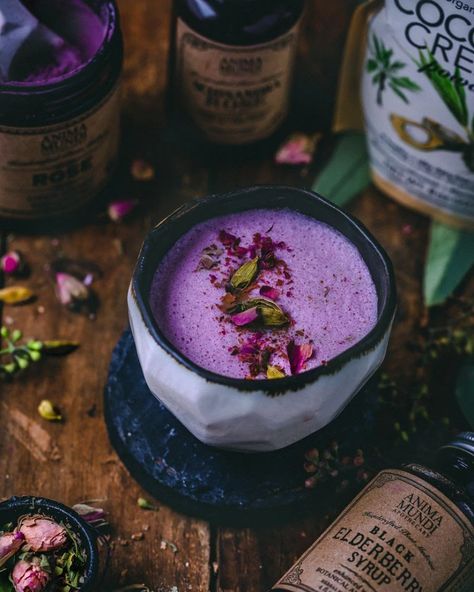 Rose Latte Recipe, Gemini Full Moon, Rose Latte, Witchy Kitchen, Kitchen Witchery, Latte Recipe, Lunar Eclipse, Medicinal Plants, Apothecary