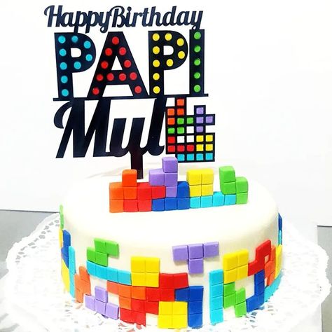 Tetris Cake Design Images (Tetris Birthday Cake Ideas) Tetris Cake, Cake Design Images, Marvel Cake, Ideas Cumpleaños, Baker Cake, Cake Designs Images, Cool Cake Designs, Lego Cake, Animal Cakes