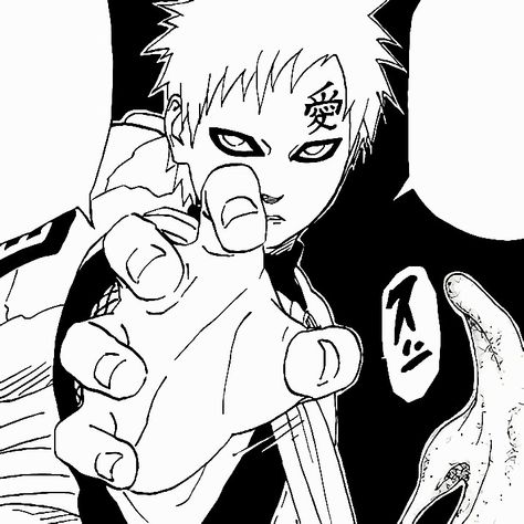 Gaara Manga Panels, Naruto Pfp Manga, Gaara Pfp, Gaara Manga, Gaara Icon, Naruto Manga Icon, Manga Tutorial, Naruto Tattoo, Naruto Gaara