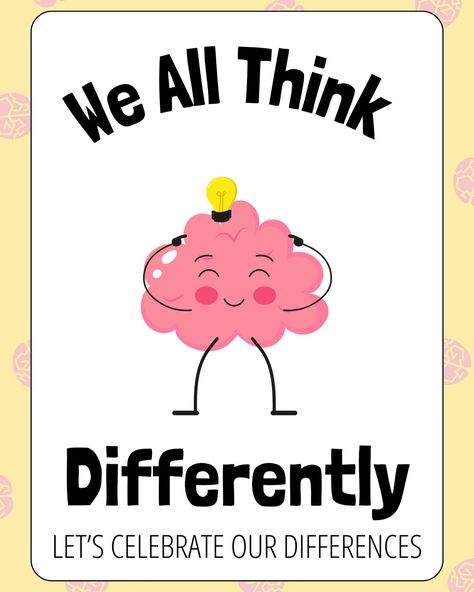 Happy Neurodiversity Celebration Week! 🌟 During Neurodiversity Celebration Week, let's come together to honor the rich tapestry of minds that make our world so vibrant. It's a time to recognize and appreciate the unique perspectives, talents, and strengths of neurodiverse individuals. As we celebrate, let's also commit to fostering greater understanding, acceptance, and inclusion. By embracing neurodiversity, we not only create a more compassionate society but also unlock the full potential o... Health Awareness, Mental Wellness, Lets Celebrate, Mental Health Awareness, Our World, The Fosters, Mindfulness, Tapestry, Let It Be