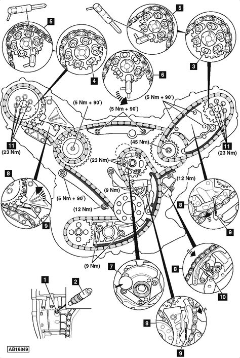 How to Replace timing chain on Audi A4 B8 2.7 TDI quattro - Timing belt Replace Time Diagram, Auto Mechanic Knowledge, Vw Tdi, Car Engine Blueprint, Audi R8 Engine, Motorcycle Engine Diagram, Diesel Engine Diagram, A4 Avant, Audi A4 Avant