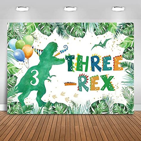 Dino 3rd Birthday Party, 3rd Birthday Party Decorations, Dinosaur Theme Party Decorations, Dinosaur 3rd Birthday, Photo Studio Props, 3 Birthday, 3rd Birthday Party, Banner Photo, Dinosaur Theme Party