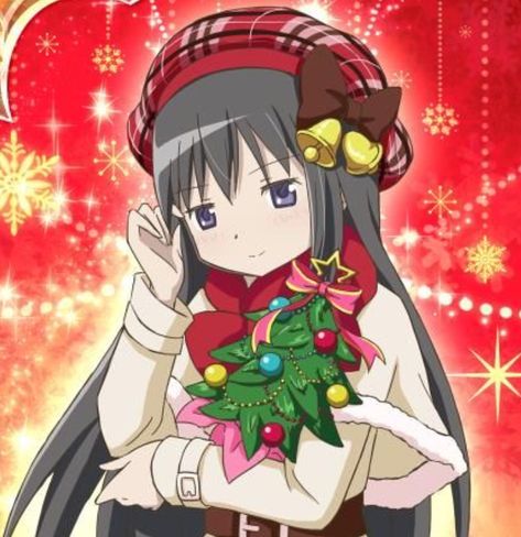 Madoka And Homura Matching Icons, Madoka Magica Matching, Madoka And Homura, Holiday Icons, Magica Madoka, Mahō Shōjo Madoka Magica, Christmas Pfp, Homura Akemi, Magia Record