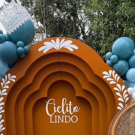 Monterey county & beyond on Instagram: "Vivian’s Baby shower ☁️  Our 3D arch is gorgeous and ready for your next event ! 🤩  . . . . . . #cielitolindo #cielitolindobabyshower #viviansbabyshower #babyDavidisontheway #babyloading" Talavera Baby Shower Ideas, Cielito Lindo Baby Shower Theme, Mexican Theme Baby Shower, Mexican Baby Shower, Mexican Babies, Baby Boy 1st Birthday Party, Mexican Party Theme, Baby Boy 1st Birthday, Boy Baby Shower Themes